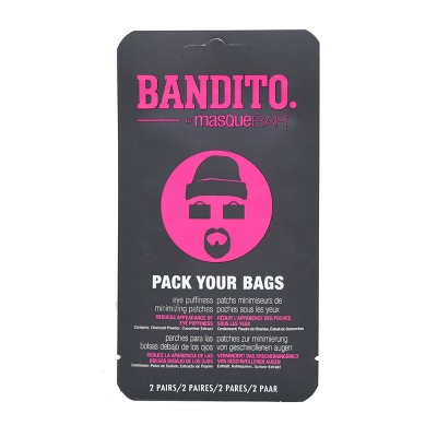 Masque Bar Bandito Pack Your Bags Eye Puffiness Minimizing Patches - 2ct