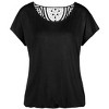 Women's Crochet Insert Short Sleeve Top - LASCANA - 2 of 4