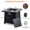 28 Inch Propane Fire Pit Table, 50,000 BTU Steel Gas Fire Pit 2-in-1 Square Fire Table with Lid & Lava Rock - 2 of 4
