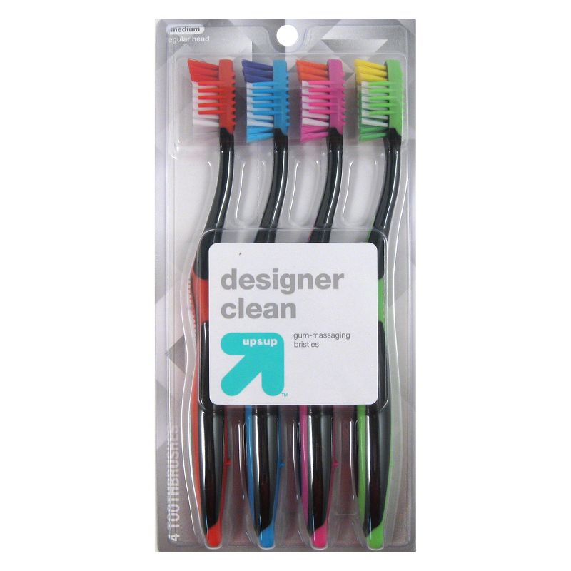 Designer Clean Toothbrush - 4ct - Medium  - up &#38; up&#8482;, 5 of 9