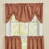 Park Designs Sturbridge Plaid Lined Farmhouse Red Valance 60" - 2 of 3