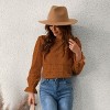 Women's Long Sleeve Embroidered Floral Eyelet Blouse Shirt - Cupshe - 2 of 4