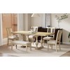 Nicbex Dining Room Table Set for 6 with Wood Dining Table Set with Upholstered Bench and Chairs for Kitchen, Dining Room - 2 of 4