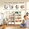 INFURNIC Decorative Bookshelf Toy Organizer Toddler 3 Tier Sling Bookcase Book with Side Pocket Pocket for Storage - 4 of 4