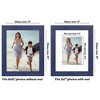 Americanflat 8x10 Picture Frame with Shatter-Resistant Glass - Fits 5x7 Photos with Mat or 8x10 Without Mat - Hudson Collection - Distressed Blue - 2 of 4