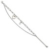 Chisel Stainless Steel Mother of Pearl Heart and Simulated Pearl 6.5" Plus a 2" Ext. Bracelet - 3 of 4
