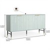 SKRAN Sideboard Buffet Cabinet, Modern Accent Cabinet with 4 Door, Entryway Cabinet with Storage for Living Room, Dining Room,Gray - 3 of 4