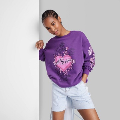 Women's Oversized Sweatshirt - Wild Fable™ Purple