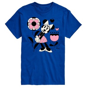 Men's - Disney - Minnie Mouse with Flowers & Butterflies Short Sleeve Graphic T-Shirt - 1 of 4