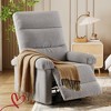 Manual Recliner Chair for Adults Manual Recliner with Side Pocket Adjustable Fabric Single Sofa with Ergonomic Back Support - 2 of 4