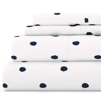 Stripes & Dots Patterns 4PC Sheet Set - Extra Soft, Easy Care - Becky Cameron