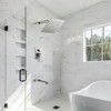 Cobbe Brushed Nickel 8-Inch Square Shower Head and Tub Spout Shower Set Wall Mounted Rain Shower Faucet Kit with Valve - 2 of 4