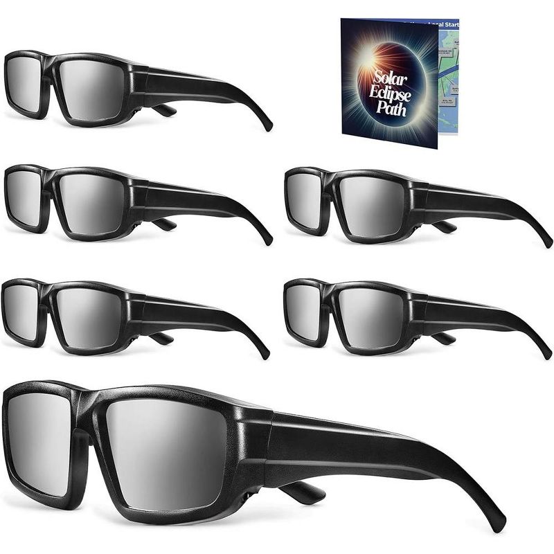 Solar Eclipse Glasses 6 pack 2024 CE and ISO Certified 2024 Safe Shades for Direct Sun Viewing - MedicalKingUsa, 1 of 7