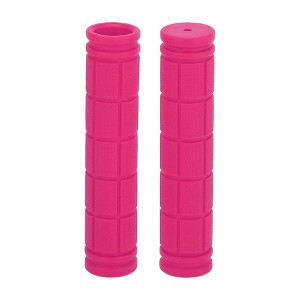 Unique Bargains Bike Handlebar Grips Covers Rubber 4.72" Pink 1 Pair - 1 of 4