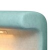 Sapphtopaz Modern Leather Ottoman Bench with LED Sensor Light, Sleek Entryway Shoe Storage, Entryway Bench, Ottoman Bench - 4 of 4