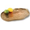 Jiallo Botanic Collection Titanium Porcelain bark tray 16 x 10" Gold - 2 of 2