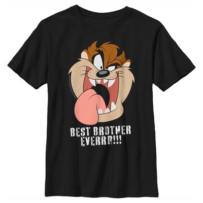 Boy's Looney Tunes Taz Best Brother Everrr!!! T-shirt - Black - X Small ...