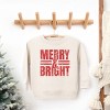 Merry & Bright Distressed - Toddler Graphic Sweatshirt - 3 of 4