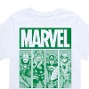 Boys' - Marvel - St. Patrick's Day Green Grid Short Sleeve Graphic T-Shirt - 2 of 4