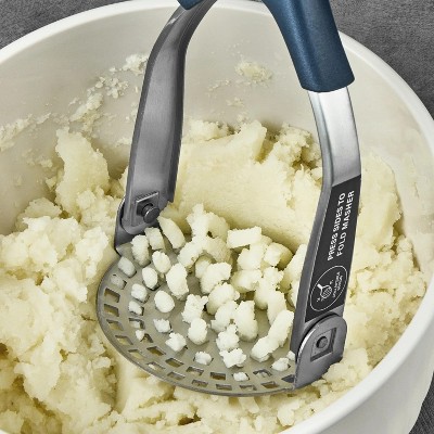 LunaLulinlk Stainless Steel Potato Masher, Blue