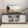 COZONY Farmhouse TV Stand with Sliding Barn Doors, Modern Entertainment Center for Large TVs, Media Console with Storage - 3 of 4