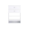 HOMLUX White Short Tower Unit w/2 Shaker Drawers & Shelves for Bedroom Closet Storage Organizer - 4 of 4