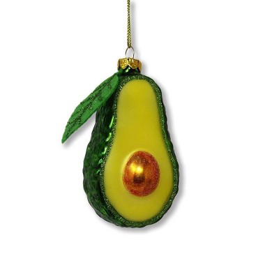 Avocado Glass Christmas Ornament| OrnamentallyYou