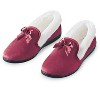 Collections Etc Velvet Bow Trimmed Slippers - 4 of 4
