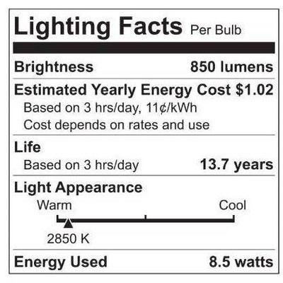 GE 4pk 8.5W 75W Equivalent Reveal LED HD+ Light Bulbs Medium Base_1