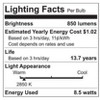 GE 4pk 75W Reveal A19 LED Light Bulbs Daylight: Dimmable, 850 Lumens, 2850K, E26 Base, 13.7-Year Life, Suitable for Wet Locations - 4 of 4