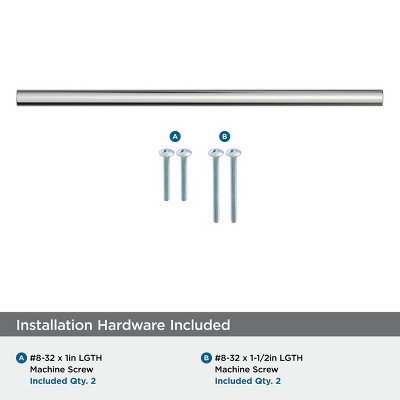 Polished Chrome 10-1/16" Modern Cabinet Bar Pull