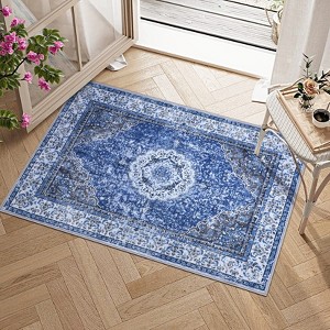 Boho Rugs for Living Room,Short Pile Area Carpets Washable Large Rugs for Bedroom Modern Vintage Classic Lounge Rug - 1 of 4