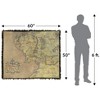 Lord Of The Rings Middle Earth Map Blanket 50"x60" Woven Tapestry - 2 of 4