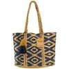 Magid Chevron Print Natural Straw Jute Tote - 2 of 4