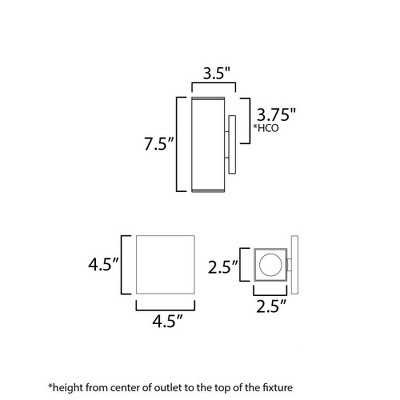 Maxim Lighting Culvert 2 - Light Wall Light in  Black