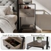 Tempered Glass Steel Melamine Board High Edge Table with Convex Bottom Single Unit, Durable and Stylish - 3 of 4