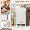 APRILSOUL 20.28'' White Modern Bathroom Vanity with Ceramic Sink, Solid Wood Frame, and Drawer ¨C Ideal - 4 of 4
