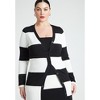 ELOQUII Women's Plus Size Long Striped Cardigan - 4 of 4