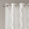 DSVIMOY Curtain Panels, Fretwork Burnout Sheer Curtain Panel for Living Room, Bedroom, White, 84"*50"*0.13" - 4 of 4