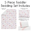 Sweet Jojo Designs Girl Toddler Bedding Set Butterfly Blush Pink and Purple 5pc - 3 of 4