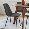 Set Of 4 Bingo Faux Leather Dining Chair Walnut Leg-Maison Boucle‎ - 3 of 4