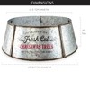 AuldHome Design 29" Galvanized Metal Christmas Tree Collar; for Large Trees, 5-Panel Version - 3 of 4