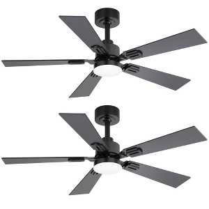 Airsurfer 2-Pack 42" Modern Ceiling Fans with Reversible Quiet Motor, Dimmable 3-Color LED Light, Remote & Memory Function - 1 of 4