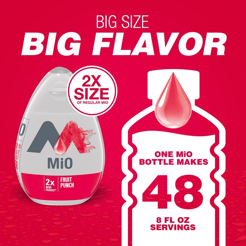 MiO Fruit Punch Liquid Water Enhancer - 3.24 fl oz Bottle, 5 of 10