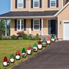 Big Dot of Happiness Red and Green Holiday Gnomes - Lawn Decorations - Outdoor Christmas Party Yard Decorations - 10 Piece - 3 of 4