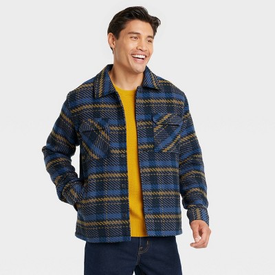 Blue Plaid Hooded Quilted Flannel Shirt Jacket (Small) : :  Clothing, Shoes & Accessories