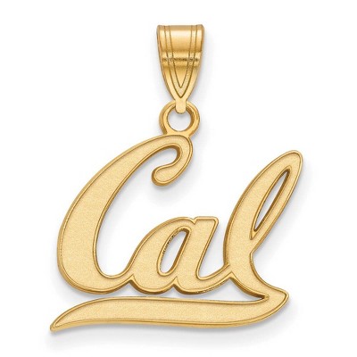 Black Bow Jewelry 14k Yellow Gold California Berkeley Golden Bears NCAA Medium Pendant