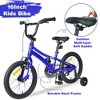 16 Inch Road City Bike For Toddlers Kids, Steel Frame Road Bike With Training Wheels, Lightweight Kids City Bike - 2 of 4