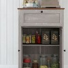 GlasFlength Kitchen Storage Accent Kitchen Cabinet Storage Cabinet Morden Sideboard Cabinet 2 Doors for Dining Room, Gray, 23.5"*11.8"*34.5" - 3 of 4