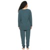 Felina - Serena V-Neck Top & Jogger Lounge Set | 2-Piece Ultra-Soft Knit Top & Pants Loungewear (Blue Wing Teal, X-Large) - 3 of 3